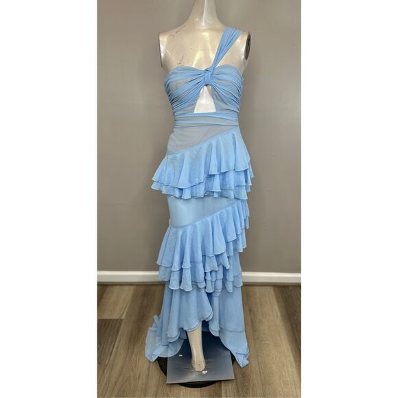 Michael Costello x REVOLVE Ariella Maxi Dress in Baby Blue Size XXS $358 - Picture 4 of 12